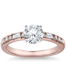 Dot Dash Diamond Engagement Ring in 14k Rose Gold (0.22 ct. tw.)